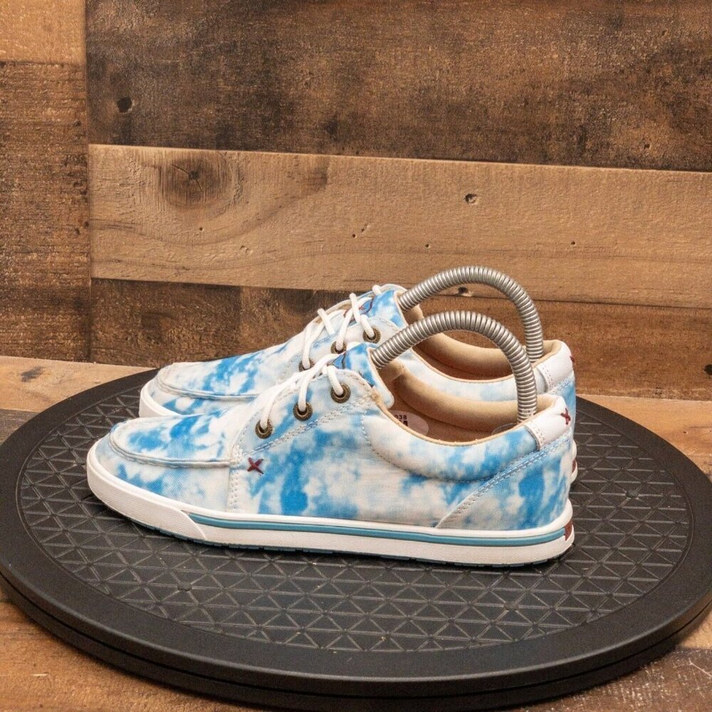 TWISTED X HOOEY LOPERS TIE DYE WOMENS CASUAL SHOES BLUE WHITE SIZE 5.5M - Picture 5 of 9
